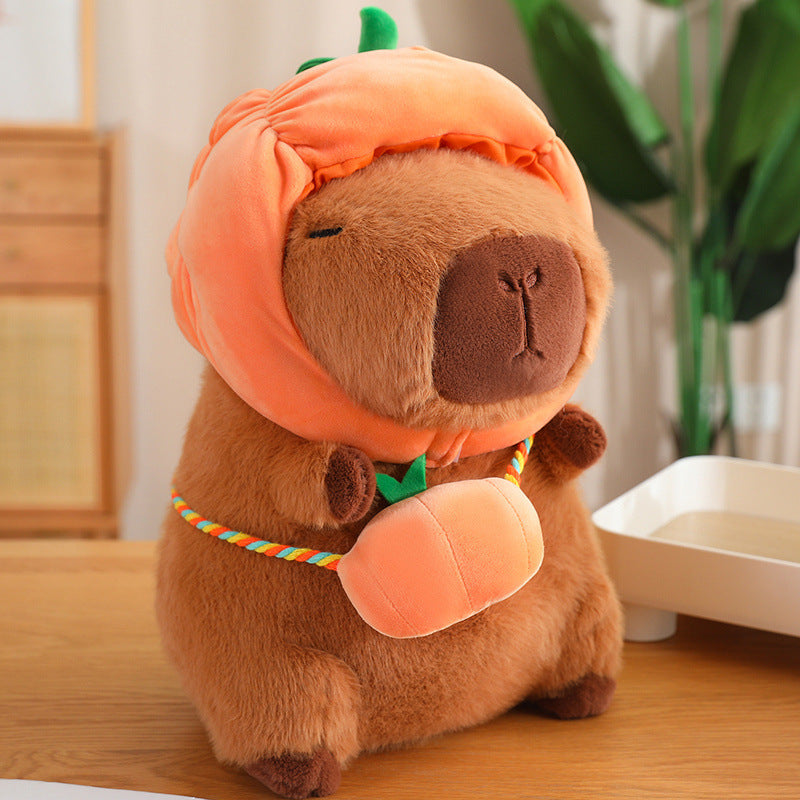 Vegetable Water Guinea Pig Doll Capabala Plush Doll Headgear Detachable